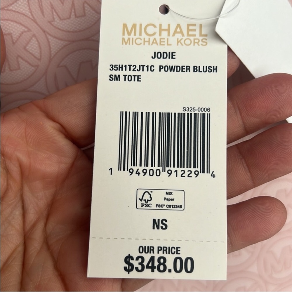 Michael Kors Jodie small tote water resistant new with tags Pink Monogram - Picture 4 of 14